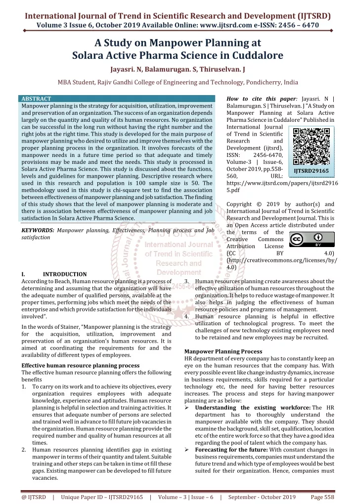 international journal of trend in scientific