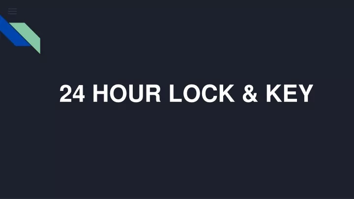 24 hour lock key