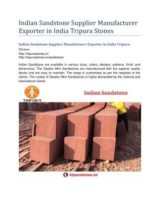 Indian Sandstone Supplier Manufacturer Exporter in India Tripura Stones