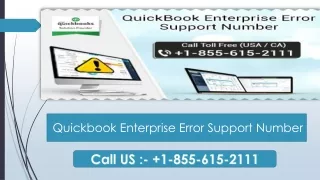 quickbook enterprise error support number