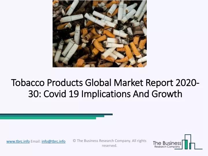 tobacco tobacco products products global market