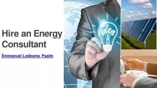 Emmanuel Ledesma Psalm - Hire an Energy Consultant