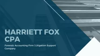 Harriett Fox CPA - Forensic Accounting Firm | Litigation Support Company