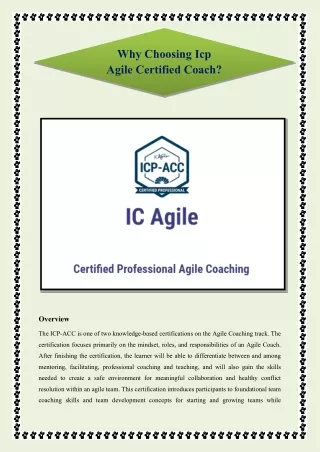 why choosing icp agile certified coach