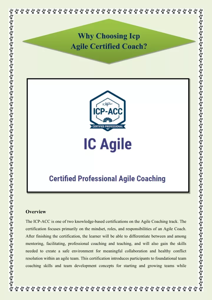 why choosing icp agile certified coach