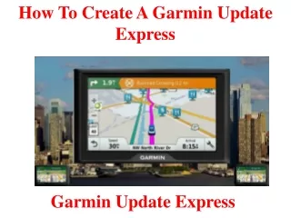 how to create a garmin update express