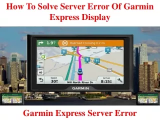 how to solve server error of garmin express