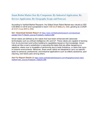 smart robot market size by component