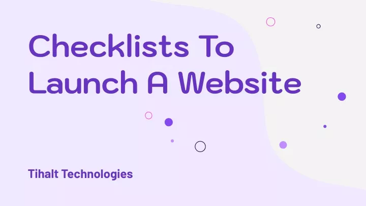 checklists to launch a website