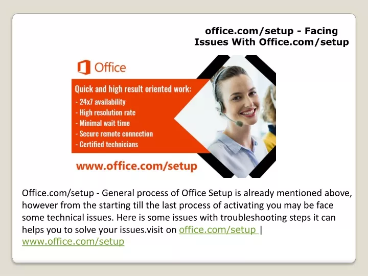 office com setup facing issues with office com setup