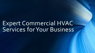 Expert Commercial HVAC Services for Your Business