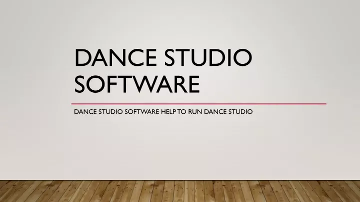 dance studio software