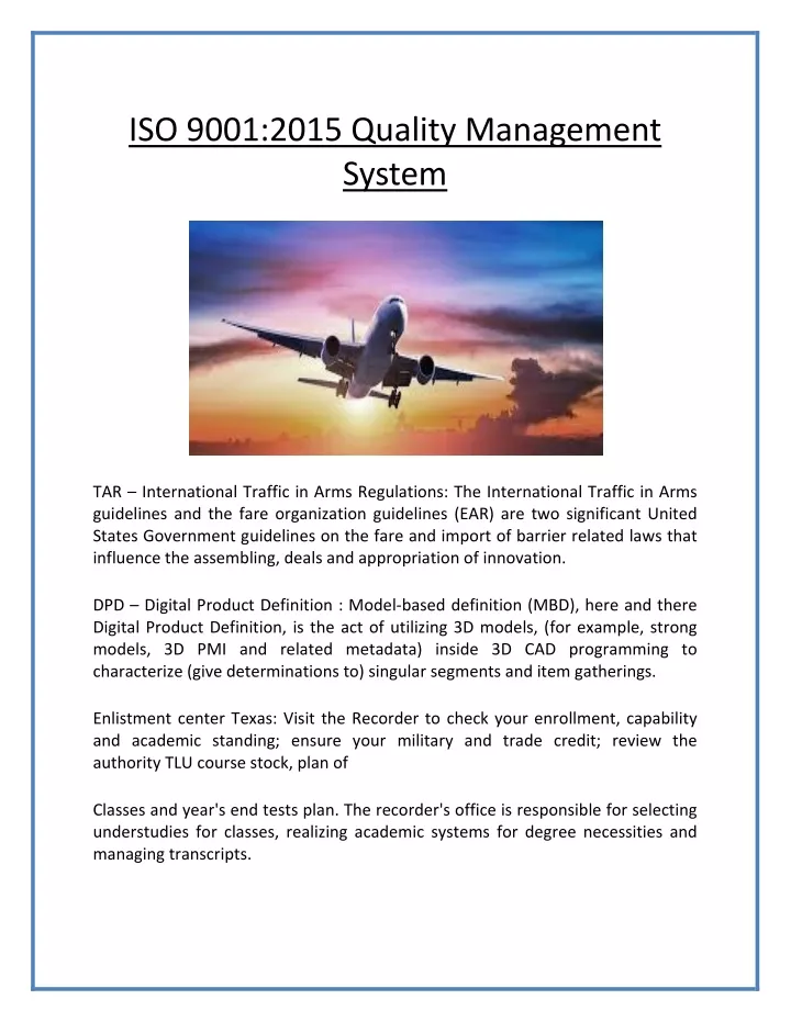 iso 9001 2015 quality management system