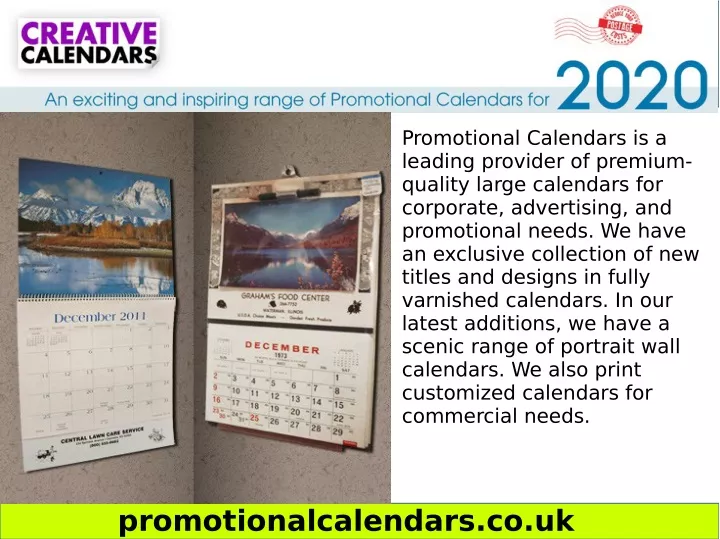 promotional calendars is a leading provider