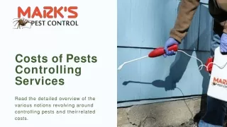 costs of pests