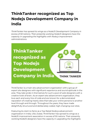thinktanker recognized as top nodejs development
