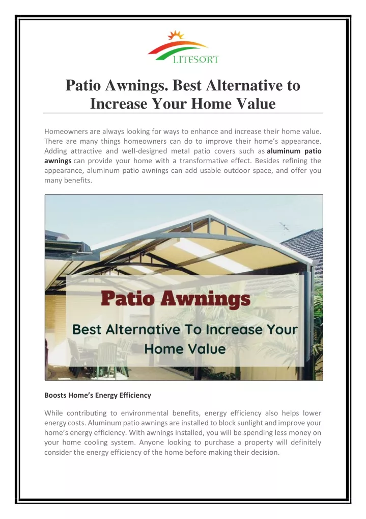 patio awnings best alternative to increase your