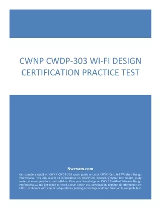 cwnp cwdp 303 wi fi design certification practice