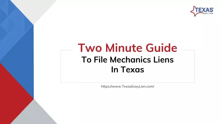 two minute guide to file m echanics l iens