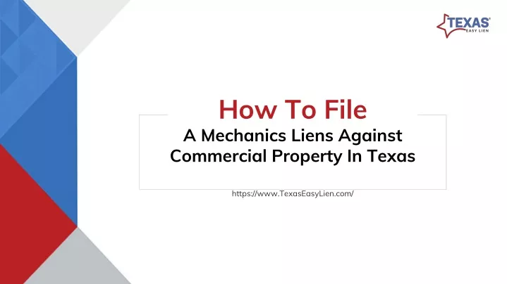 how to file a mechanics liens against commercial