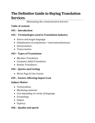 the definitive guide to buying translation