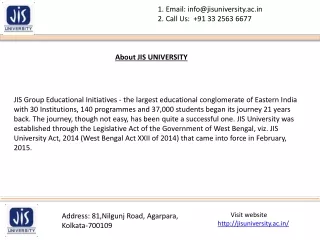 email info@jisuniversity ac in call us 91 33 2563