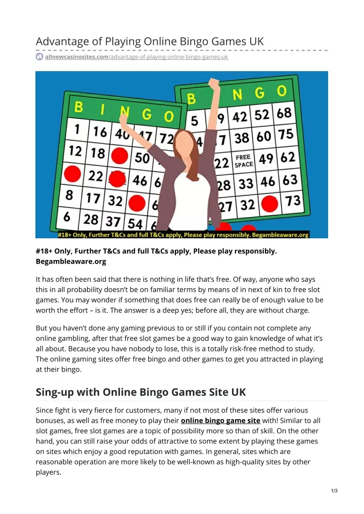 advantage of playing online bingo games uk