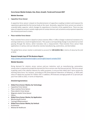 force sensor market analysis size share growth