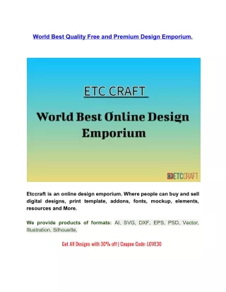 World Best Quality Free and Premium Design Emporium
