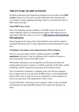 the future of erp systems