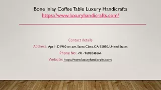 Buy bone inlay coffee table