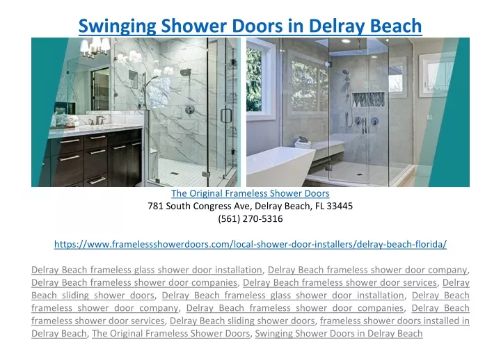 swinging shower doors in delray beach