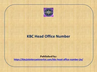 KBC Head Office Number
