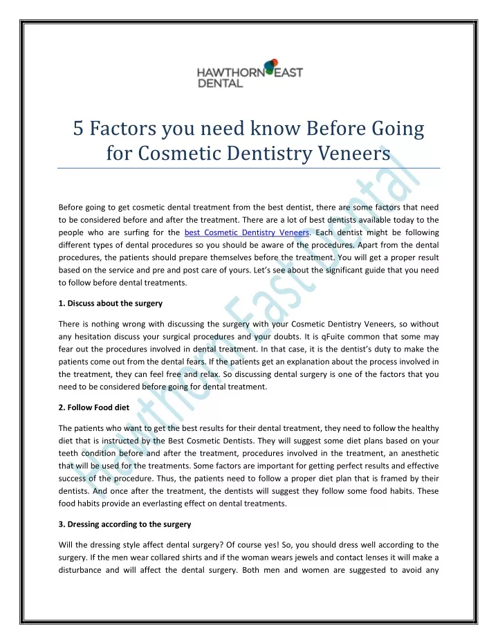 5 factors you need know before going for cosmetic