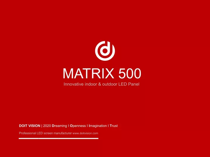 matrix 500 innovative indoor outdoor led panel