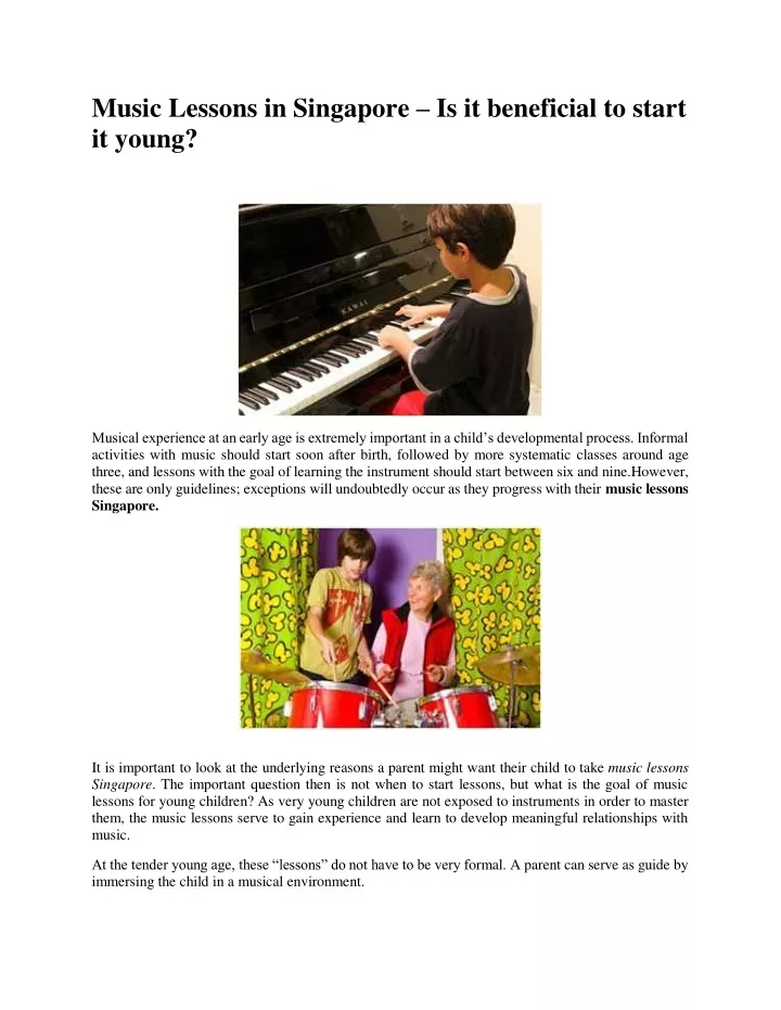 music lessons in singapore is it beneficial
