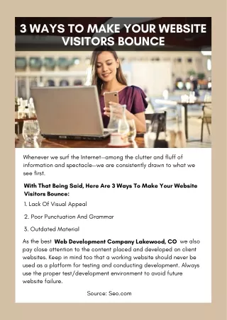 3 ways to make your website visitors bounce