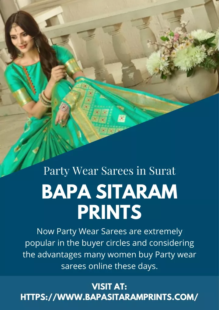 party wear sarees in surat bapa sitaram prints