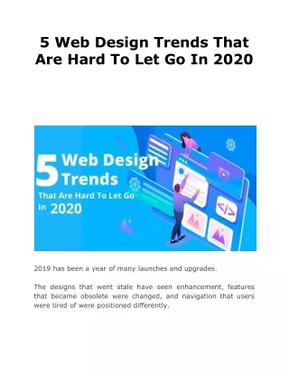 5 web design trends that are hard