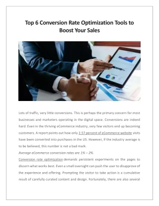 top 6 conversion rate optimization tools to boost