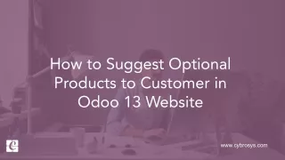 how to suggest optional products to customer