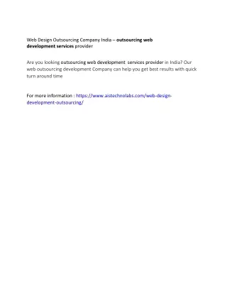 web design outsourcing company india outsourcing