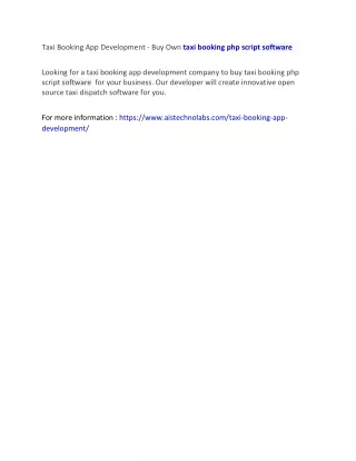 taxi booking app development buy own taxi booking