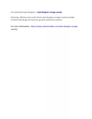 hire dedicated web designer web designer orange