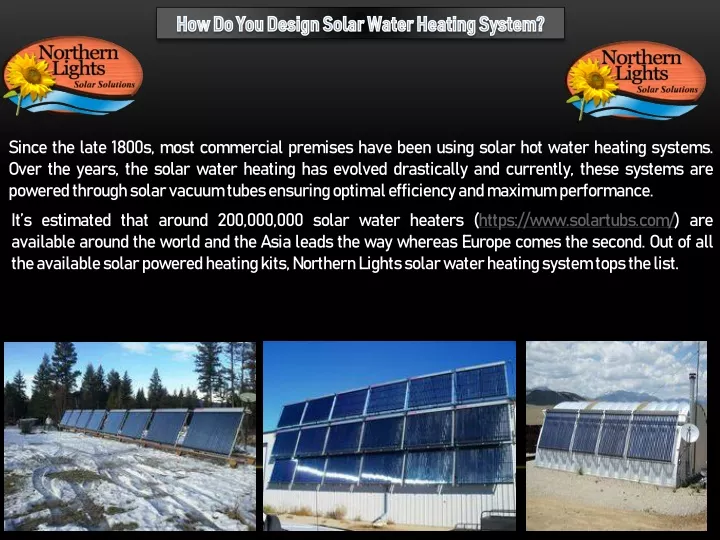 how do you design solar water heating system