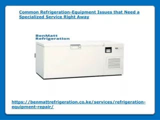 common refrigeration equipment issues that need