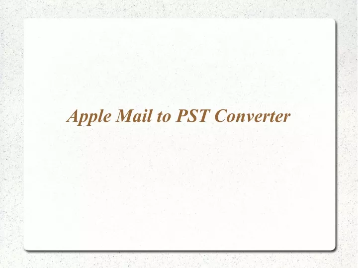 apple mail to pst converter