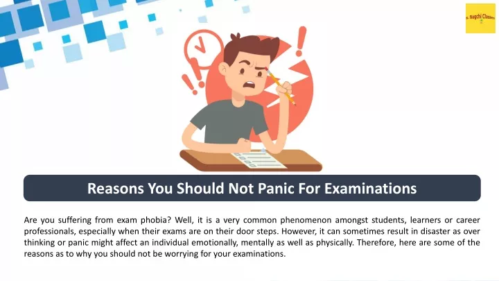 reasons you should not panic for examinations