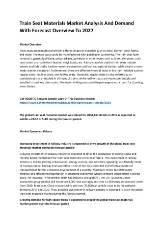 train seat materials market analysis and demand