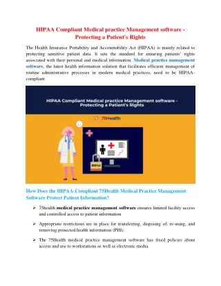 HIPAA Compliant Practice Management software - Protecting a Patient's Rights